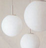 Подвесные светильники шары купить для кухни. Арматура белая, плафон матированного опалового стекла под лампу 1xA65 150W.
