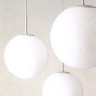 Люстра шары. Светильник подвесной для кухни арматура белая плафон матированного опалового стекла под лампу 1xA80 200W