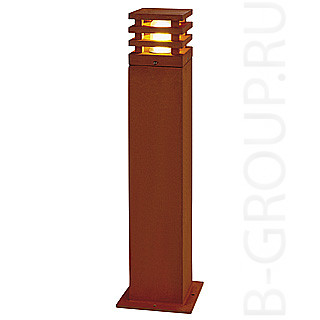 Уличные столбики для подсветки , цвет: железо (под ржавчину), лампа энергосберегающая Е27, 11 Watt, IP55