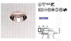 Светильник встроенный арматура белая отражетель хром под лампу 2хТС G23 9W IP44