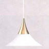 Светильник подвесной арматура латунь плафон матированного белого стекла под лампу 1xA60 100W