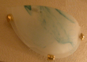 Бра стекло MURANO зеленое под лампу D45 Е27 40W