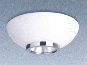 Светильник потолочный арматура металлик плафон опаловое стекло под лампу 2xA60 QT32 60W IP40