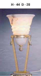 Лампа настольная арматура золото плафон оникс под лампу 1xЕ27 60W