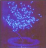 Настольные лампы, Вишневое Дерево свечение-синее, арматуры-железо, под лампу 24хLed 12W