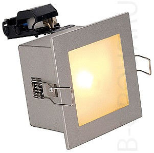 Встраиваемый светильник FRAME BASIC MR16, серебристый / стекло матовое