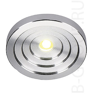 Встраиваемые светодиодные светильники LED KONKAV светильник встраиваемый с белым теплым PowerLED 1Вт, матированный алюминий