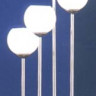 Настольная лампа цвет арматуры никель матовый хром под лампу 4хG9 40W