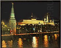 светопроводящая Fibo-картина Кремлёвская набережная, размеры 60х40 см.