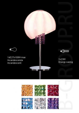 Настольная лампа с кристаллами сваровски. Возможно 6 цветов кристаллов. Размеры: H - 33см, D - 20см или Н - 54см, D - 30см.
