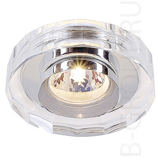 Встраиваемые светильникиCRYSTAL 2 светильник встраиваемый для лампы MR16 35Вт макс., хром/ стекло прозрачн. кристаллическое