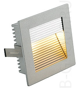 Встраиваемые квадратные светильники FRAME CURVE LED, 3000K LED, серебристый / алюминий