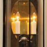 Кованое бра цвет арматуры патина стекло прозрачное под лампу 2хЕ14 60W. Высота - 490,ширина - 350