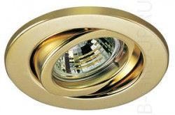 Светильник встраиваемый, поворотный,цвет арматуры - хром, хром матовый, бронзовый, золотой или белый, под лампу 1xQR-CBC51 GU5,3 50W