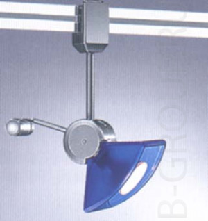 Светильник поворотный арматура титан плафон матированное стекло под лампу 1х QR CBC35 35W