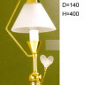 Настольная лампа цвет арматуры хром золото под лампу 1хЕ14 40W