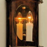 Кованое бра цвет арматуры античная латунь стекло прозрачное под лампу 1хЕ14 60W. Высота - 330,ширина - 250, расстояние от стены - 150