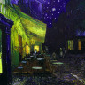 Картина Nachtcafe Van Gogh 790x650 mm 71 белых 4 внутренних светильника