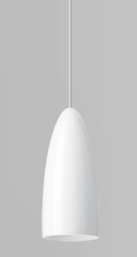 Светильник подвесной под лампу 1xЕ14 40W, плафон из опалового стекла. Размеры плафона: 95х170мм, длина подвеса - 2000мм