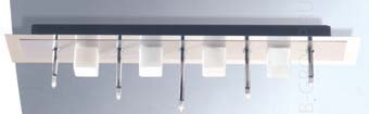 Потолочный светильник цвет арматуры никель матовый плафоны белые под лампу 5x10W 4х20W
