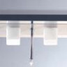 Потолочный светильник цвет арматуры никель матовый плафоны белые под лампу 5x10W 4х20W