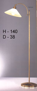 Торшер цвет арматуры состаренная латунь цвет стекла карамель под лампу 1хE27 100W