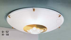 Светильник настенно потолочный цвет позолота стекло матовое под лампу 1 xQT DE12 R7s 150W
