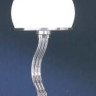 Настольная лампа цвет арматуры никель матовый хром стекло белое матовое под лампу 1хЕ14 60W