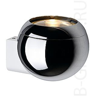 Настенный светильник под галогенную лампу 1х75W 230 V. Можно использовать со светодиодами. Арматура - белая+хром