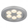 Светодиодный встраиваемый светильник EYEDOWN LED 6х1W светильник встраиваемый IP44 с 6-ю белыми теплыми PowerLED по 1Вт, алюминий