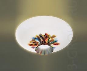 Накладной потолочный светильник из мурановского стекла под лампы 2хЕ27 60W. Размеры: 36х15см.