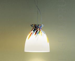Светильник подвесной из мурановского стекла под лампу 1хЕ27 150W.