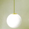 Подвесной светильник для кухни (Германия) арматура латунь плафон матированного опалового стекла под лампу 3xTC TELI 42W.