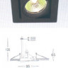 Светильник поворотный встраиваемый цвет хром под лампу GX5 3 50W