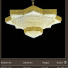 Люстра потолочная в арабском стиле с хрусталем Сваровски, позолота 24 карата. Есть различные варианты размеров