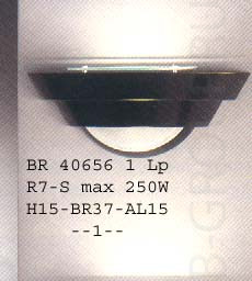 Бра арматура черная под лампу QT DE 250 W R7s