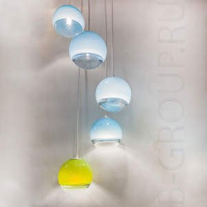 подвесной светильник GLASSBURG  LINZA S5D-300 WHITE CORD/WHITE/LIGHT BLUE4.GREEN1 LINZA