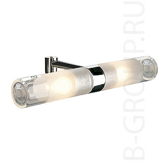 Настенные светильники MIBO CURVE светильник IP21 для зеркала (толщ. до 6.5мм) для 2x ламп G9 по 25Вт макс., хром/ част.мат