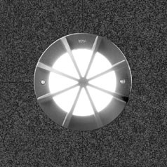 Светильник встраиваемый защитная решетка цвет арматуры графит под лампу 1хЕ27 40W IP67