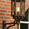 Настенный светильник для улицы цвет арматуры патина стекло Antika под лампу 1xE27 100W. H - 963, D - 400, расстояние от стены - 580