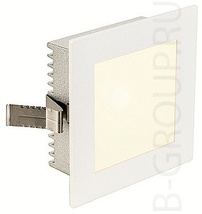 Белый квадратный встраиваемый светильник FLAT FRAME, BASIC