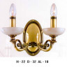 Элитные светильники: бра цвет арматуры матовое античное золото цвет стекла алебастр под лампу 2хЕ14 60W.
