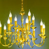 Элитные светильники: люстра цвет арматуры позолота никель под лампу 12хЕ14 40W.