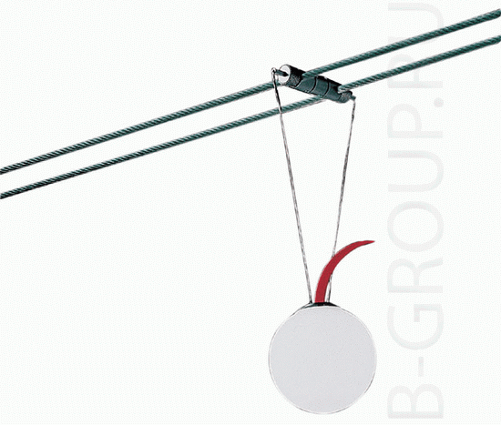 Низковольтовая трековая система (кабель), цвет арматуры хром (вариант - матовый хром), материал - сталь, латунь, пластик, QT-LP 9 20 Вт, G4, 12V, 70х190х90 мм