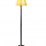 Торшер под лампу 1хЕ27 100W, cm &Oslash; 40 - H. 163. Цвет арматуры - черный и античная латунь, абажур - желто-кремовый шелк