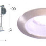 Светильник встраиваемый арматура матовый хром стекло фиолетовое под лампу 1хGU5 3 50W IP43