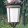 Светильник уличный цвет арматуры патина стекло опал под лампу 1xE27 100W. H - 1045