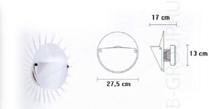 Светильник настенный GIOVI цвет арматуры белый под лампу 1хQT 32 E27 150W