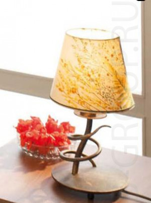 Лампа настольная кованая цвет арматуры патина под лампу 1хЕ14 25W. Высота - 350, ширина - 140