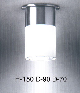 Светильник потолочный арматура нержавеющая сталь плафон опалового стекла под лампу 1хQT 18 40W